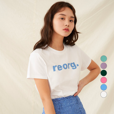 REORG 女款文字印花短袖T恤