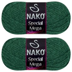 NAKO yarna Special Mega 編織線, 2個, 23397(綠色)