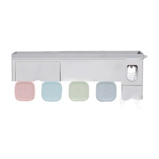 FANCY LIFE 浴室牙刷置物架 四口之家套裝, 多格卡槽收納, 大容量設計, 節省空間, 四口之家, 1個