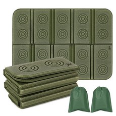 와이엔케이 휴대용 접이식 방습 캠핑 방석 2p, 카키