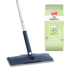 3M Scotch-Brite 百利 標準款多效兩段式平板拖把+基礎清掃布60抽, 1組