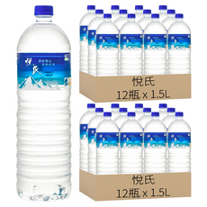 悅氏 礦泉水, 1500ml, 24瓶