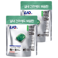 LiQ 室內晾乾迷你強力檸檬柑橘香膠囊洗衣精, 60入, 2個