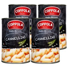 COPPOLA 柯波拉 義大利天然白腰豆, 富含蛋白質、碳水化合物、纖維素及耐久性澱粉質, 400g, 4罐