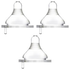 DOOBY 大眼蛙 超乳感寬口十字奶嘴 L號 D-1652, 6-36個月 較大兒, 3入