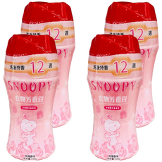 收納王妃 SNOOPY 史努比衣物芳香豆 玫瑰, 220g, 4瓶