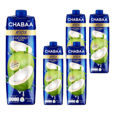 CHABAA 啜吧 原裝進口 100%純椰子水, 1L, 5瓶