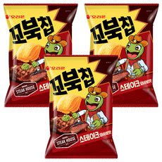 ORION 好麗友 烏龜脆片 芥末牛排, 80g, 3包