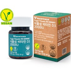 비건타민 식물성 비타민D3 2000IU 18g, 60정, 1개