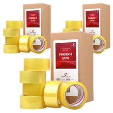 FINGERT 中型包裝用封箱膠帶 48mm x 45m x 0.063mm, 透明, 18入