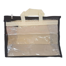 透明包包防塵收納袋 米色, M, 2個, 1組