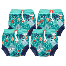 Close Pop-in 嬰兒尿布褲 游泳用 蜂鳥 新款腰部束帶設計 彈性材質 裏層鋪棉 親膚保暖 束口設計 有效防止便便外漏, M, 4件