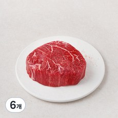 육감하누 안심 1+등급 스테이크용 (냉장), 200g, 6개