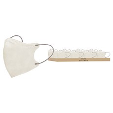 HAOFA 氣密型 N95 立體醫療口罩 M, 30片, 1盒, 象牙灰