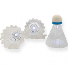 RelaxPick LED 夜光羽毛球, 1個, 3入, 白色