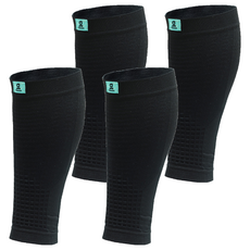 Greaten 極騰 3D導流編織機能小腿套, 高包覆性 吸濕排汗 散熱性佳 防護關節撞擊, 小腿肚/膝蓋型, L, 4個