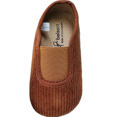 balsori 孩童燈芯絨鬆緊帶平底鞋