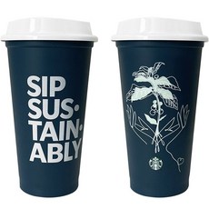 STARBUCKS 星巴克 可重複使用印字熱飲杯 2入, 單一顏色, 473ml, 2個