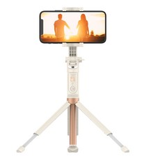 [쿠팡수입] 만듦 포토제닉 블루투스 셀카 삼각대 80 아이보리, WS-18011 (아이보리), 1개
