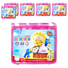 雄獅 奶油獅 彩色筆, 12色, 6盒