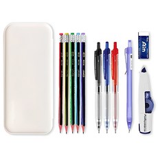 Dong-A PMS 鉛筆盒文具禮品組, 白色, 1套