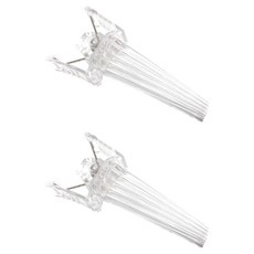 DAON SELECT 便攜式美容瀏海豐盈固定髮夾, 2個, 透明