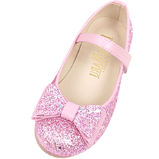 BEBEMARU 女童雙層蝴蝶結皮鞋 9935