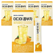 EDIYA COFFEE 康普茶 柚子鳳梨, 6g, 20件, 5個