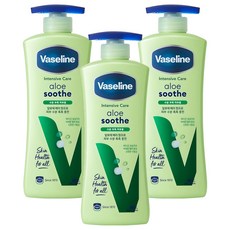 바세린 인텐시브 케어 알로에 수드 바디로션, 400ml, 3개