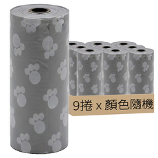 寵物拾便袋 顏色隨機, 15張, 9捲