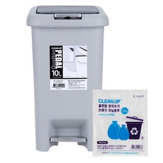 SHABATH 踏式方形垃圾桶 10L+垃圾袋 20L 20入, 灰色的, 1套