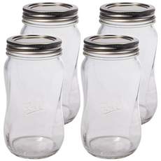 Ball 玻璃梅森罐 窄口螺旋罐, 473ml, 1組