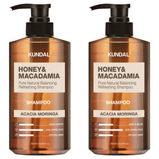 KUNDAL 昆黛爾 蜂蜜澳洲堅果香氛洗髮精 洋槐辣木香, 500ml, 2瓶