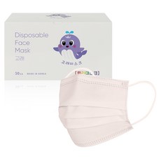 일회용 덴탈 고래 마스크 대형, 50매, 1개, 데이지