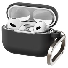 누아트 스무디 실리콘케이스, 에어팟 프로 3, 블랙, 1개