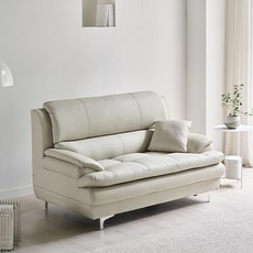 삼익가구 에클레르 프리미엄 2인용 가죽 소파 방문설치, 아이보리