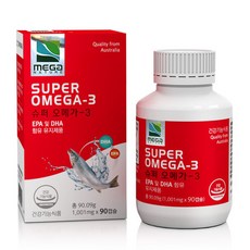 mEGa NATURE Omega 3魚油軟膠囊, 90顆, 1罐