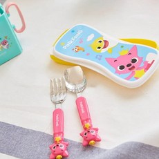 aizoum X Pinkfong聯名湯匙+叉子+收納盒, 混色, 1組