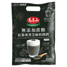 馬玉山 無添加蔗糖紅藜麥黑芝麻核桃飲 高鈣高纖 健康沖泡飲品, 360g, 1袋