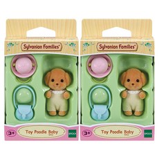 EPOCH Sylvanian Families 森林家族 玩具貴賓犬寶寶公仔 5411, 2個