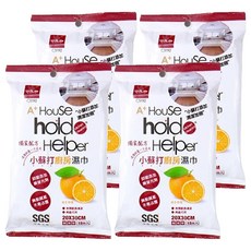 UdiLife 優的生活大師 hold Helper 小蘇打廚房濕巾 20x30cm, 15張, 4包