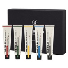 BARBER501 刮鬍膏 66ml 紅色+66ml 黃色+66ml 綠色+66ml 冰薄荷+66ml 木炭灰色, 1套