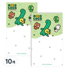 Flyingwhales LINE FRIENDS minini guman 便條紙, 綠色, 10個, 50張