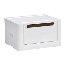 wizhome 可開門式居家塑膠收納箱, 1個, 白色