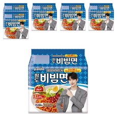 paldo 八道 香辣冷拌麵 5包, 韓國乾拌麵, 蘋果汁添加, 30包