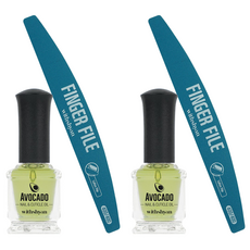 withshyan 酪梨指緣油+美甲銼板組, 鱷梨指甲和角質層油+手指銼, 2組