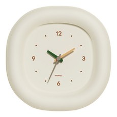 mooas 棉花糖迷你靜音時鐘, 象牙白