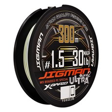 YGK X-BRAID JIGMAN ULTRA2 X8 GP-D PE線 YGKX005, 白色 + 藍色 + 綠色, 1捲