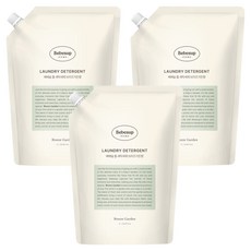 베베숲 유아용 홈 세탁세제 브리즈가든향 리필, 1L, 3개