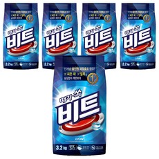 비트 분말세제 일반용 본품, 3.2kg, 1개입, 5개